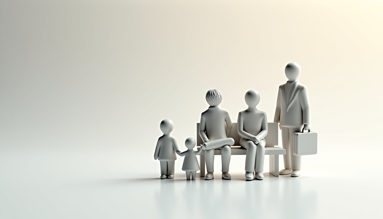 Illustration des différents profils bénéficiaires: famille, senior, professionnel indépendant