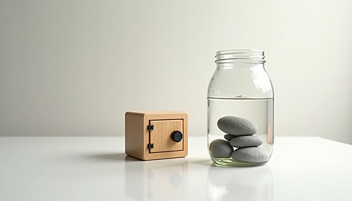 Représentation visuelle d’un matelas d’épargne sécurisé sur un compte liquide