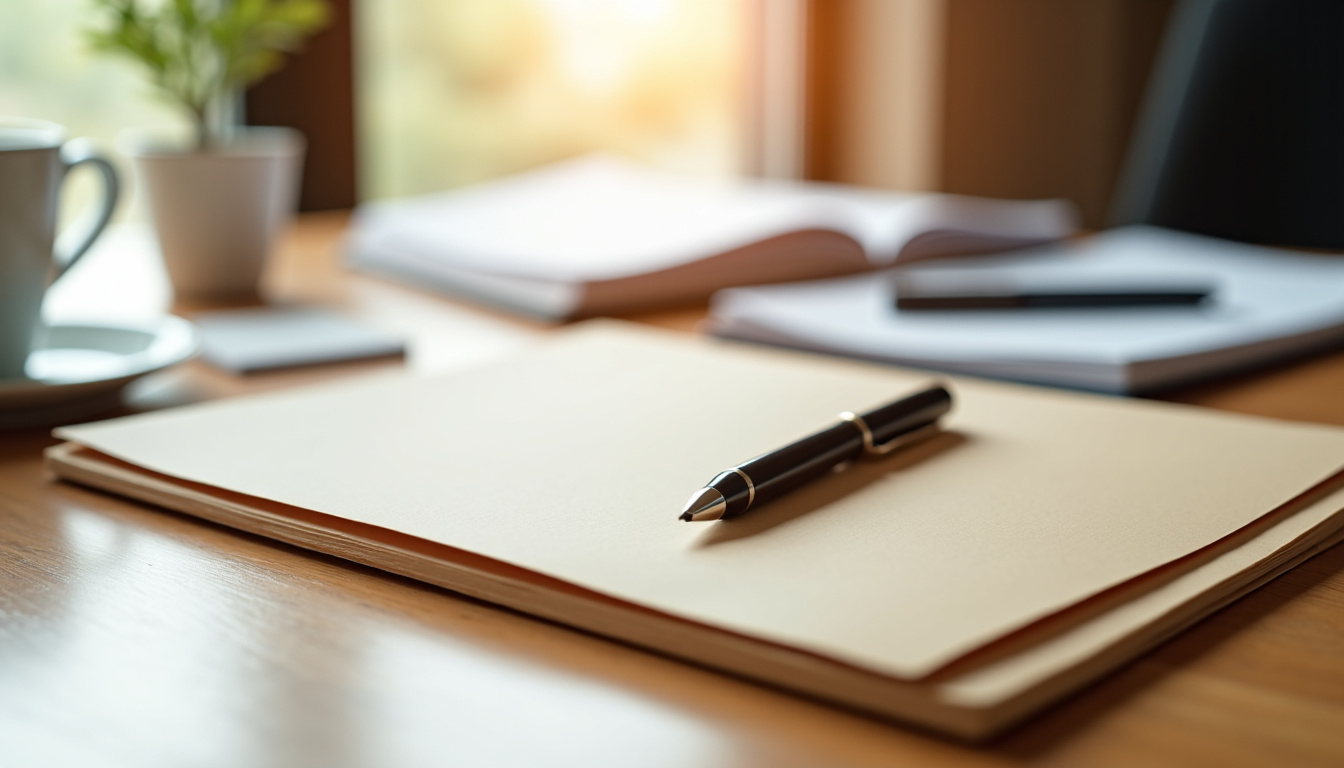 Dossier PEL Crédit Mutuel posé sur un bureau avec stylo et documents