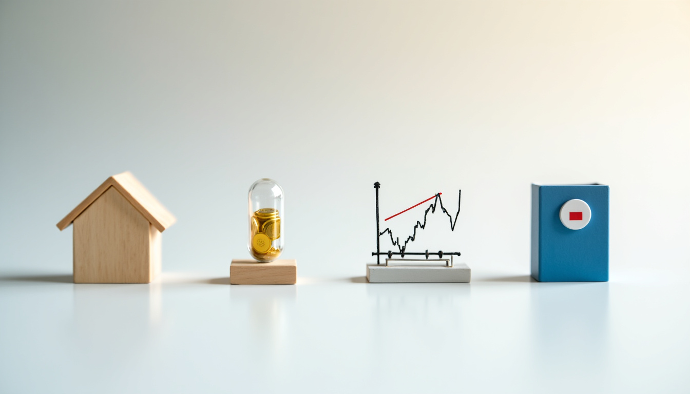 Infographie illustrant les différents types de placements: assurance-vie, ETF, PEA, SCPI