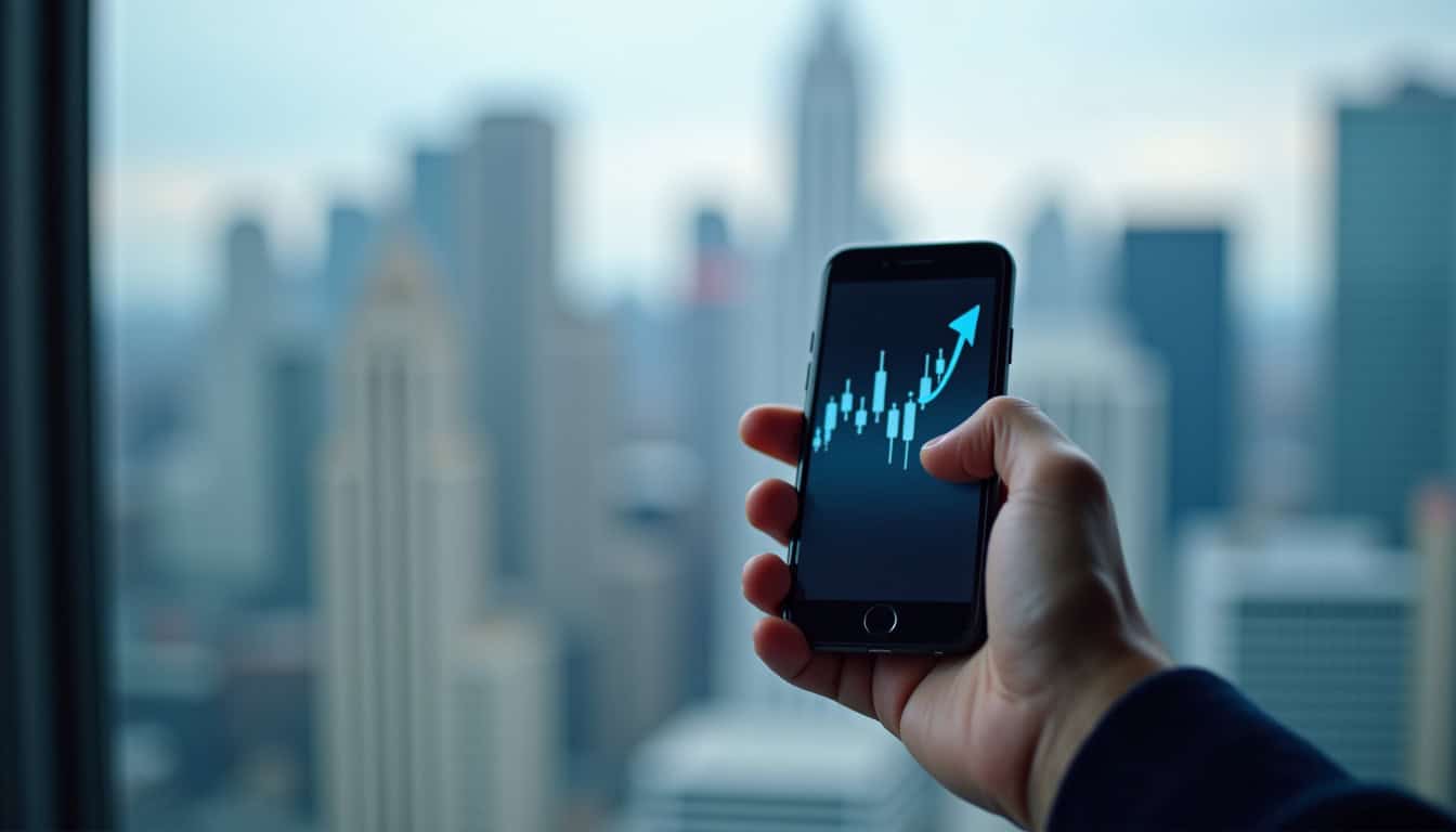 Utilisateur consultant le cours de l